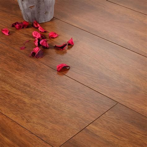 Contemporary Matte Brown Waterproof Scratch Resistant Solid Wood Click ...