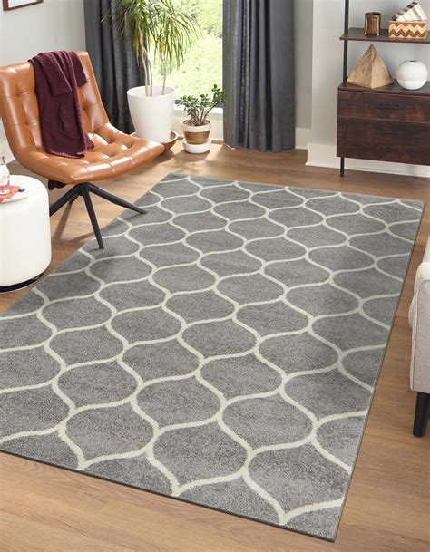 Unique Loom Trellis Frieze Collection Area Rug - Rounded (3' 3" x 5' 3 ...