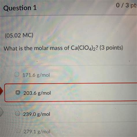Molar Mass Of Ca