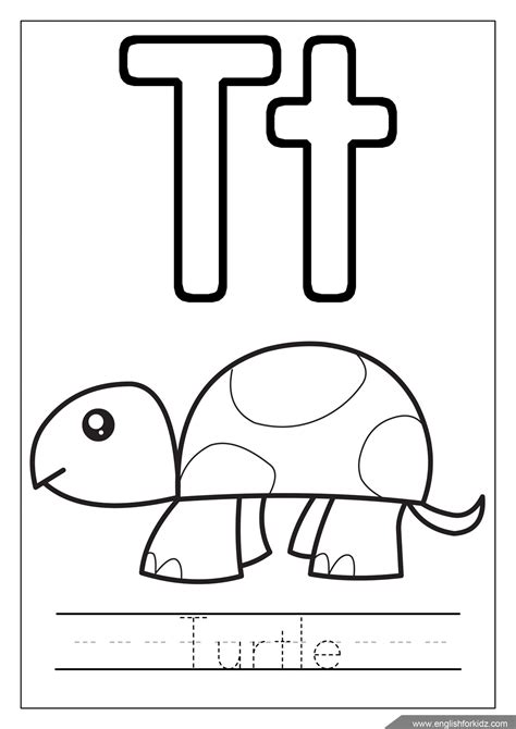 Alphabet Coloring Pages (Letters K - T)