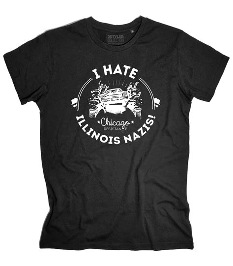 Blues t-shirt uomo I hate Illinois Nazis! - 3Stylershop