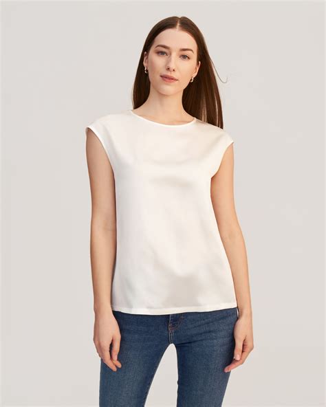 Lilysilk Basic Cap Sleeves Silk T Shirt For Women UK