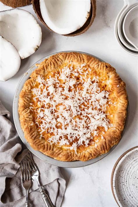 Easy Coconut Custard Pie Recipe - House of Nash Eats