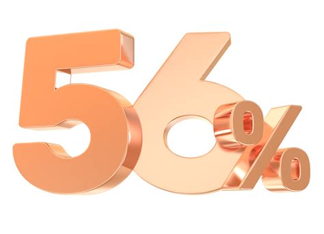 Gold Percent Number 56 27523580 PNG