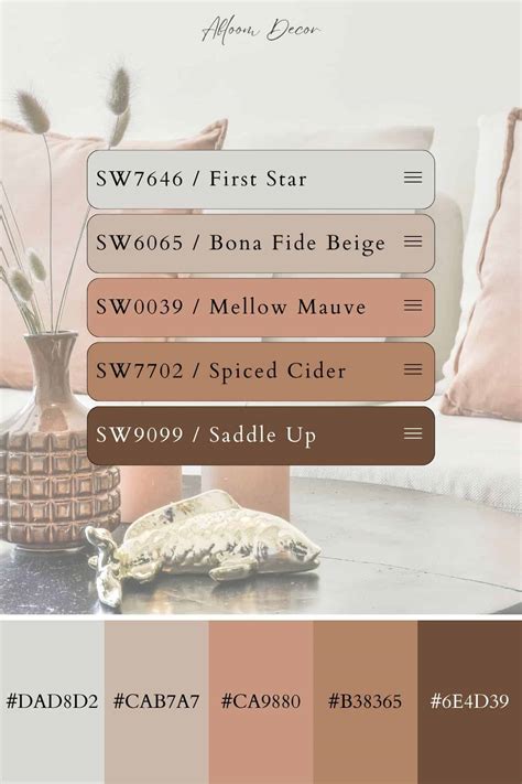 Blush Pink Color Palette With Paint Color Matches