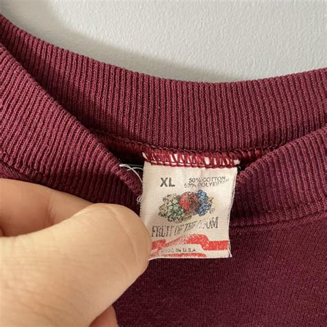 Vintage 90s fruit of the loom plain jumper Size... - Depop