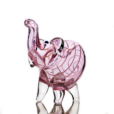 "elephant Pink Tube Hand Pipe" 4" - Mile High Glass Pipes