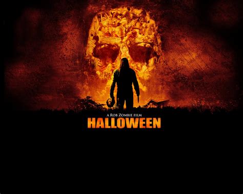 Halloween 2007 HD Movie Wallpaper - Iconic Horror Silhouette and Fiery ...