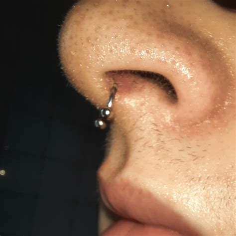 Is my septum piercing pierced too low : r/piercing