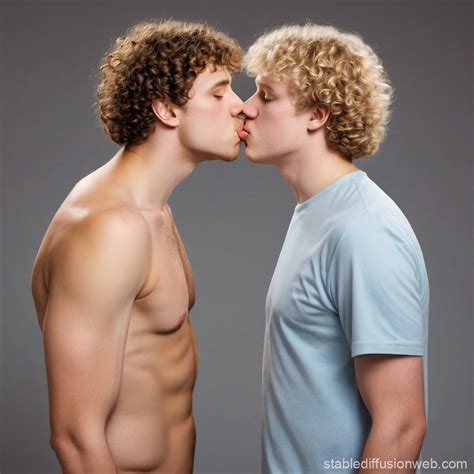 Two Men Kissing | Stable Diffusion Online