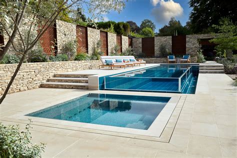Outdoor swimming pool design and build project in Surrey