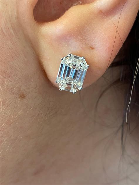 Emerald Cut Earrings 3.50 Carats For Sale at 1stDibs