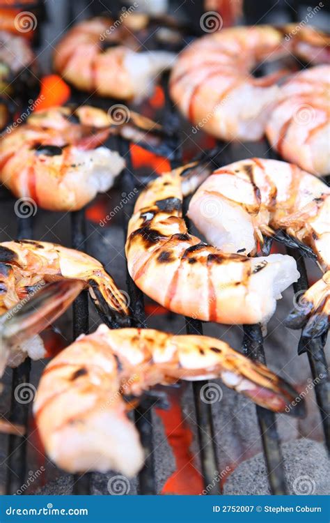 Shrimp on Grill stock image. Image of smoke, barbecued - 2752007