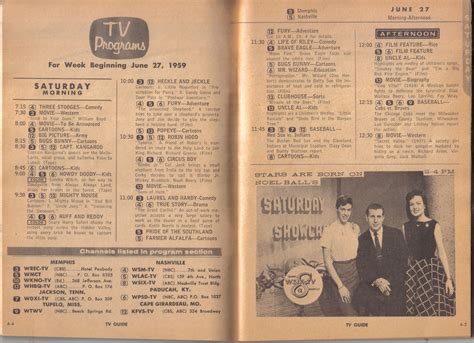 Tennessee edition TV guide, 1959. Enjoy! in 2025 | Tv guide, Tv guide ...