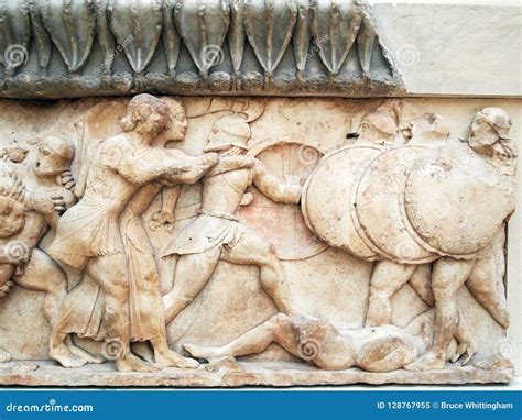 Ancient Greek Bas Relief Marble Sculpture, Delphi Archeological Museum ...