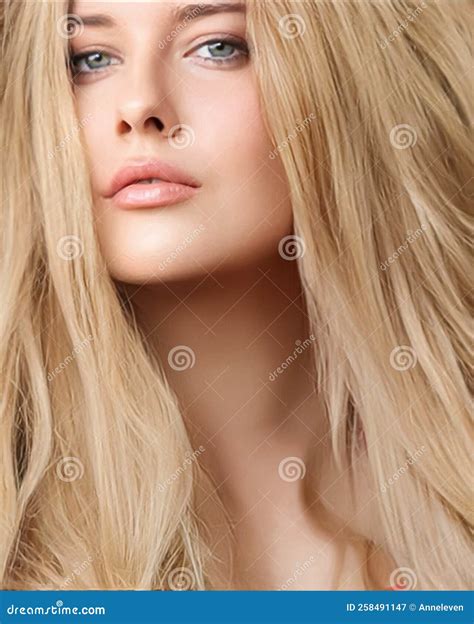 Hairstyle, Beauty and Hair Care, Beautiful Blonde Woman with Long Blond ...