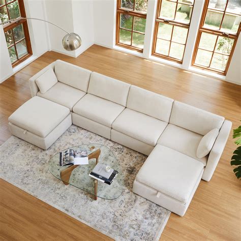 Amazon.com: CHITA Oversized Modular Sectional Fabric Sofa Set, Extra ...