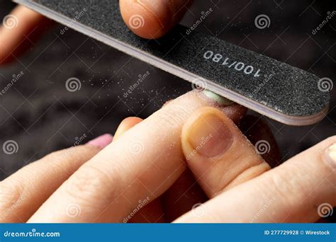 Procedure of Removing Gel Polish from Nails. Stock Photo - Image of ...