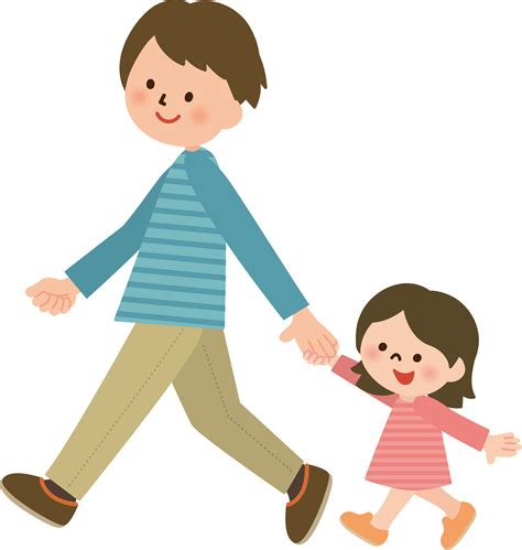 Daughter With Father Image Clipart