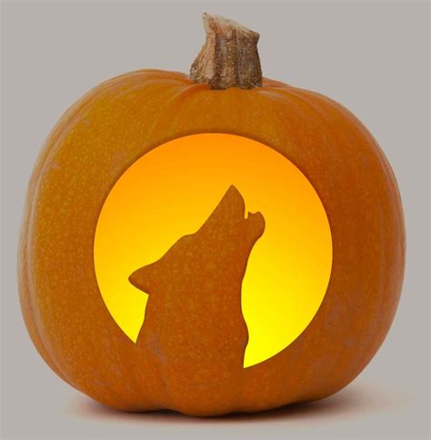 Pumpkin Carving Templates Wolf - Content Calendar Template