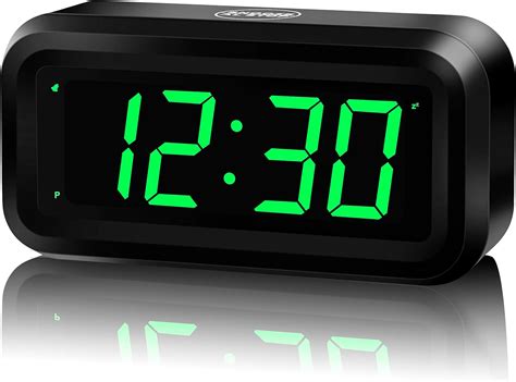 KWANWA Cordless Digital LED Alarm Clock With Big 1.2'' LED Time Display ...