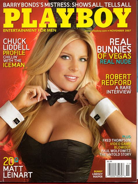 Playboy Magazine: 2007 - Lindsay Wagner Miss November. Bunny Lindsay ...