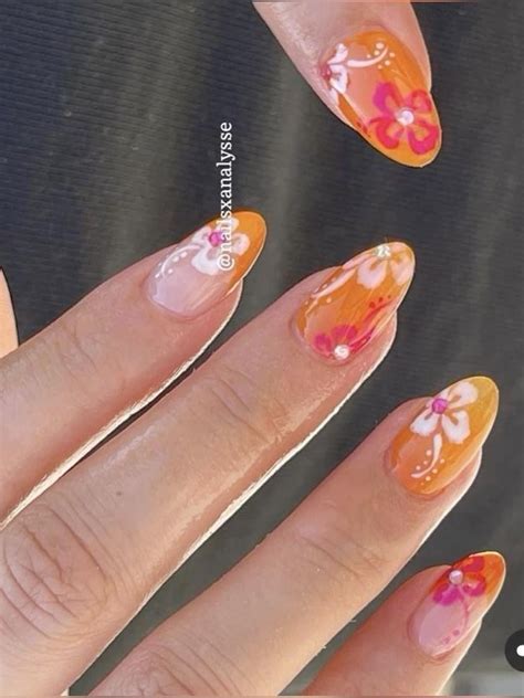 Hibiscus nail art – Artofit