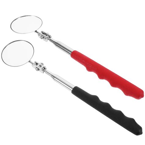 2 pcs Automotive Welding Chassis Inspection Mirrors Reflector Inspection Mirror Telescopic ...