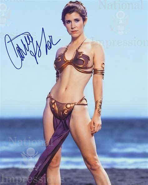 Carrie Fisher Star Wars Princess Leia Bikini autographed 8x10 Photo ...