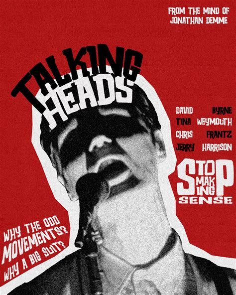 Did this poster for Stop Making Sense! : r/talkingheads