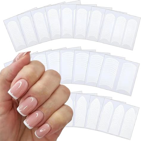 Amazon.com: 912 Pieces French Nail Stickers Manicure Nail Art Stickers ...