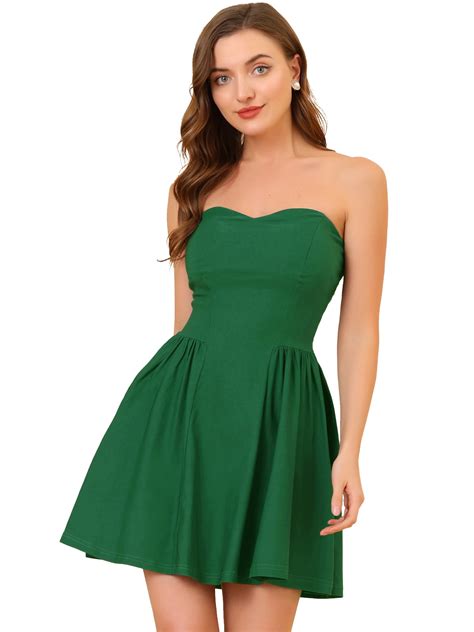 DARING DIVA Party Mini Strapless Sweetheart Neck Christmas Mini Dress ...