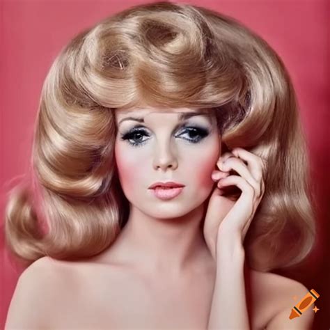 Retro 1960s bouffant hairstyle on Craiyon