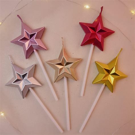 Amazon.com: Saododku Birthday Candles, Star Shaped Birthday Candles for ...