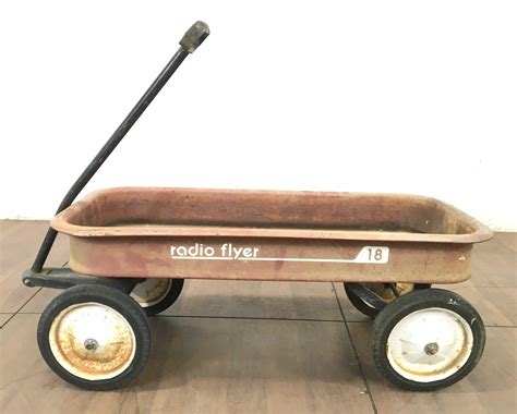 Lot - Vintage Radio Flyer #18 Steel Wagon