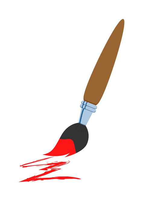 Painting Brush Vector Clipart Isolated On White Background 19812575 ...
