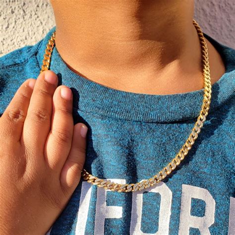 Kid's Gold Cuban Chain Necklace - Etsy