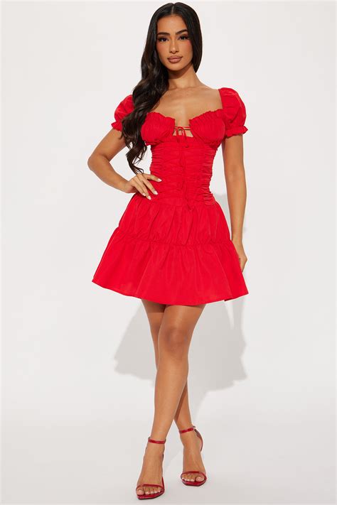 Bella Corset Mini Dress - Red | Fashion Nova