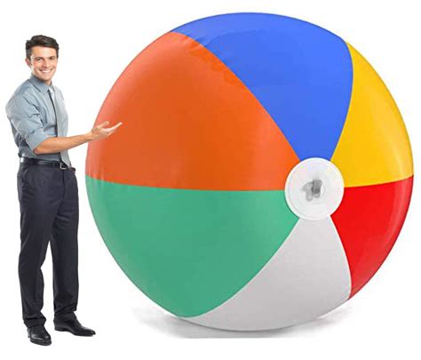 Buy Top Race Giant Beach Ball Large Beach Ball, Huge Rainbow Color for ...