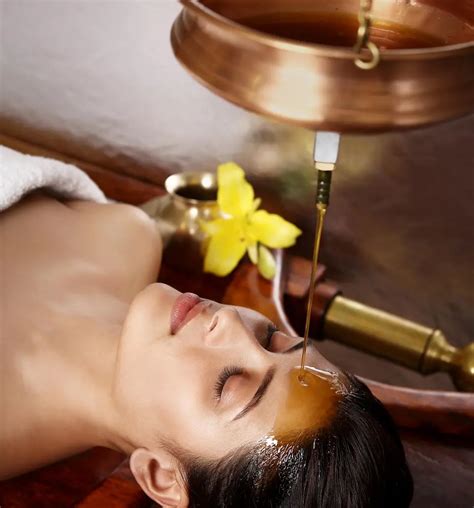 Nasya Ayurvedic nasal herbal drops and face therapy session