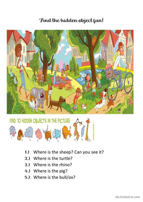 Find The Hidden Objects Printable Pdf Free Download With Answers ...