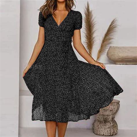 Black Spring Dresses for Women 2024, Polyester Dresses for Women 2024 ...