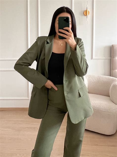 Yris Loose Fit Blazer / Army Green - Hello My Love