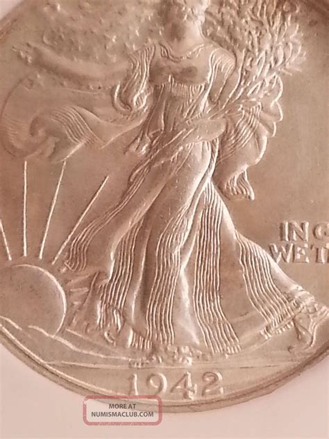 1942 Walking Liberty Half Dollar Ms 66
