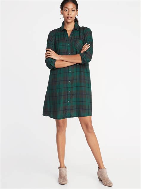 Plaid Swing Shirt Dress for Women | Old Navy