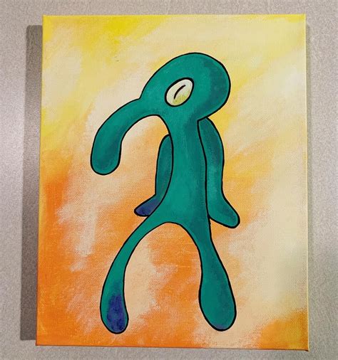 Bold and Brash | Mini canvas art, Canvas drawings, Spongebob painting