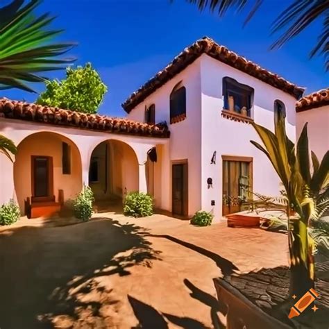 Vibrant Spanish-style house with relaxed atmosphere in the sunny patio ...