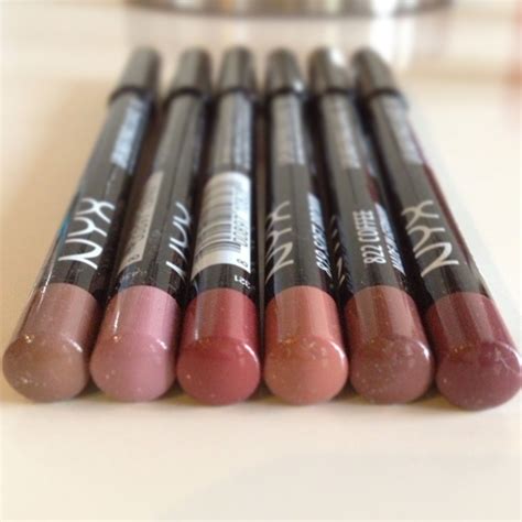 Vibrant NYX Lip Liners in Mauve, Plush Red, Pinky, and More