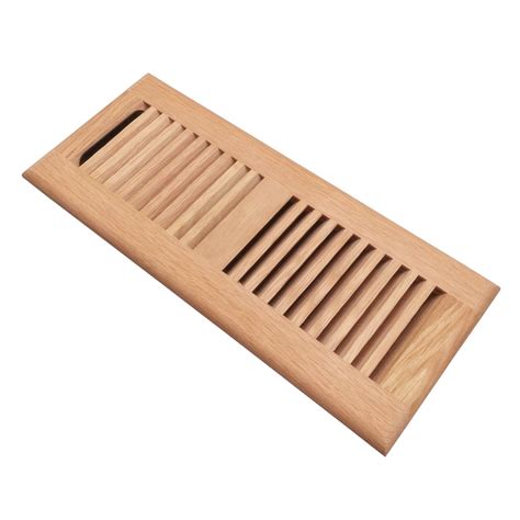 Razo Red Oak Wood Floor Register, Drop in Vent with Damper, 4x12 inch ...