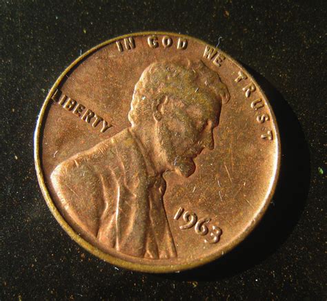USA 1 Cent 1963 Penny Coin Rare Vintage Copper Real Genuine - Etsy